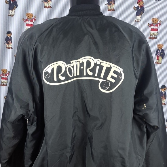 BMR Sportswear Other - BMR Sports wear black & white spell out quilt lined 2XL full snap trucker jacket
